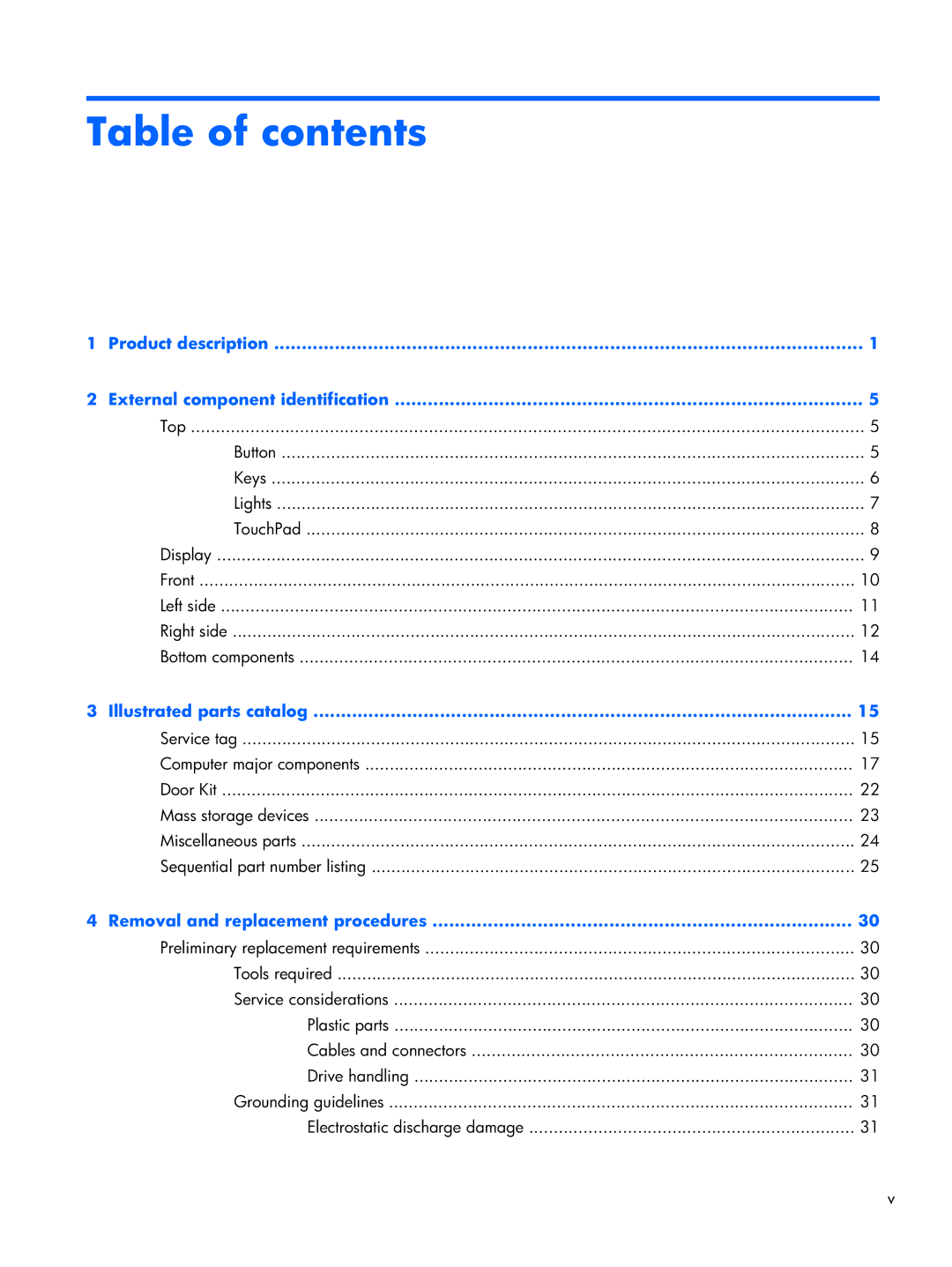 HP B5T05UA manual Table of contents 