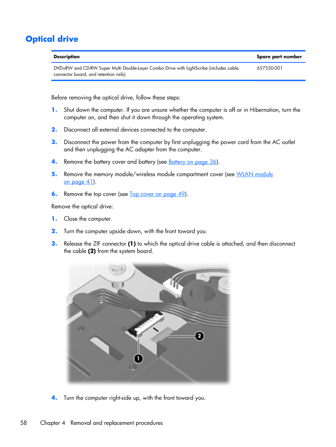 HP B5T05UA manual Optical drive 