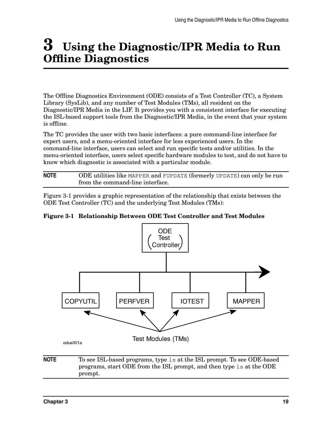 HP B6191-90015a manual Using the Diagnostic/IPR Media to Run Ofﬂine Diagnostics 