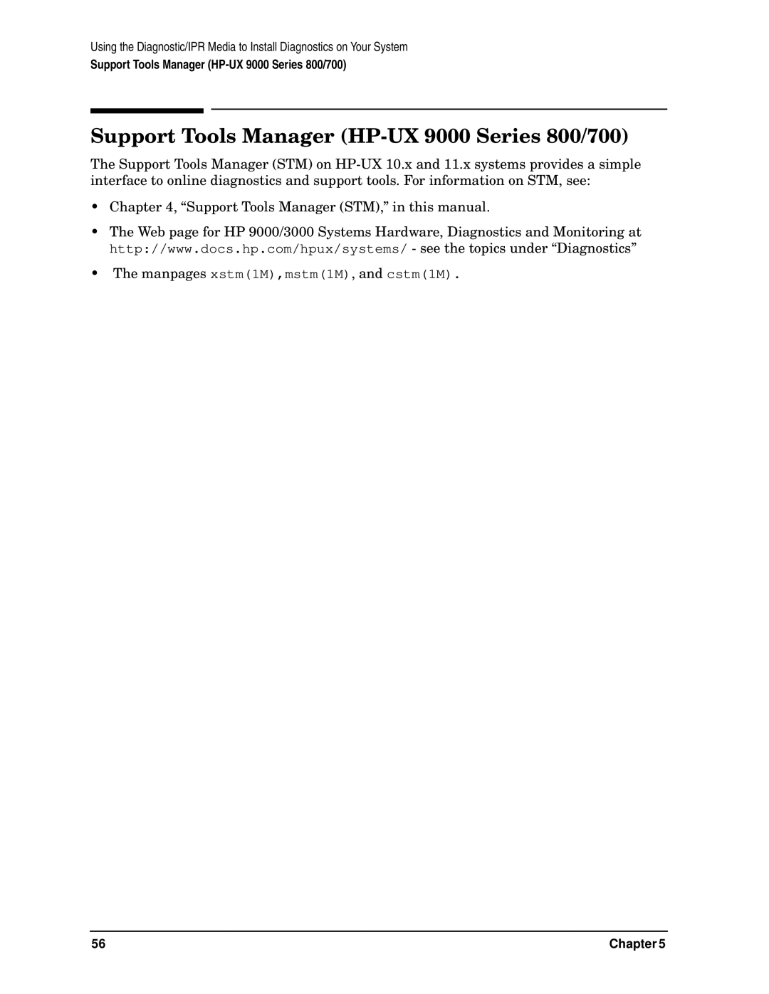 HP B6191-90015a manual Support Tools Manager HP-UX 9000 Series 800/700, Manpages xstm1M,mstm1M, and cstm1M 