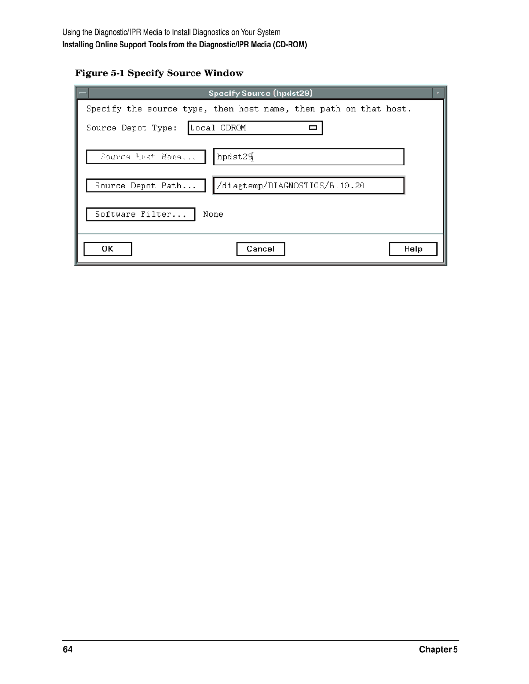 HP B6191-90015a manual Specify Source Window 