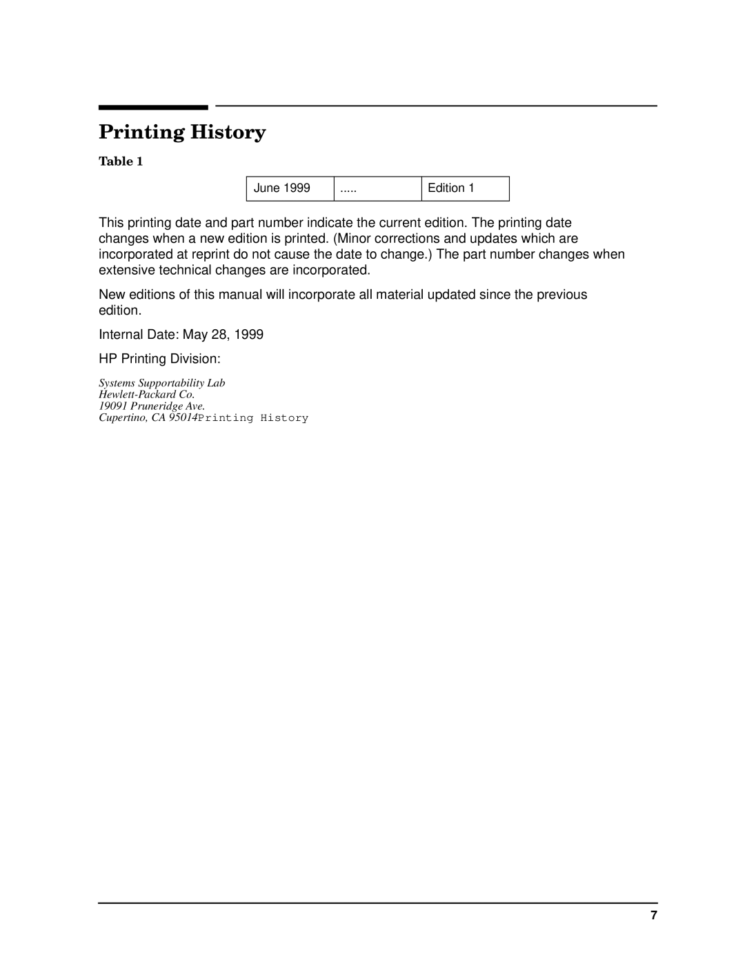 HP B6191-90015a manual Printing History 