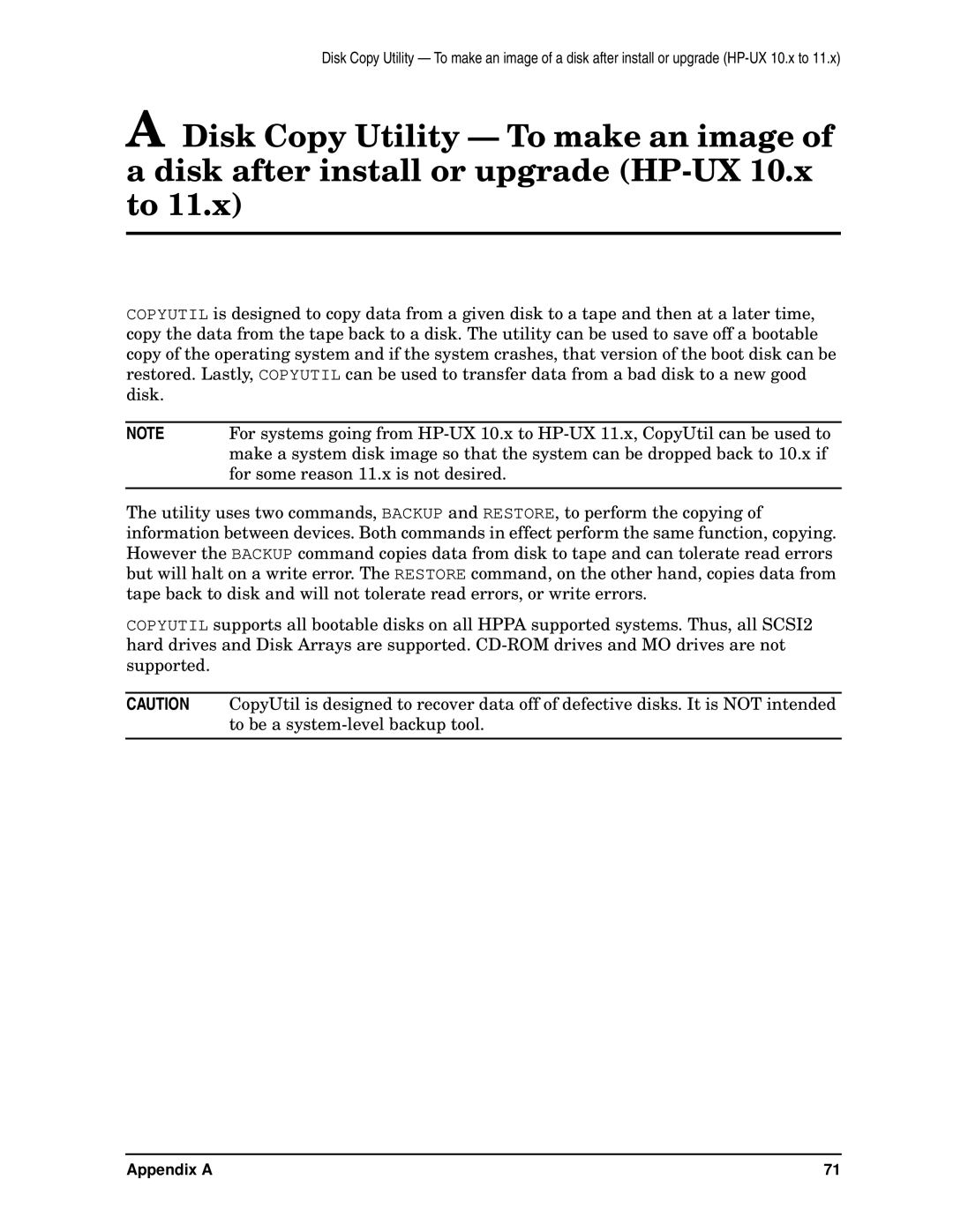 HP B6191-90015a manual Appendix a 