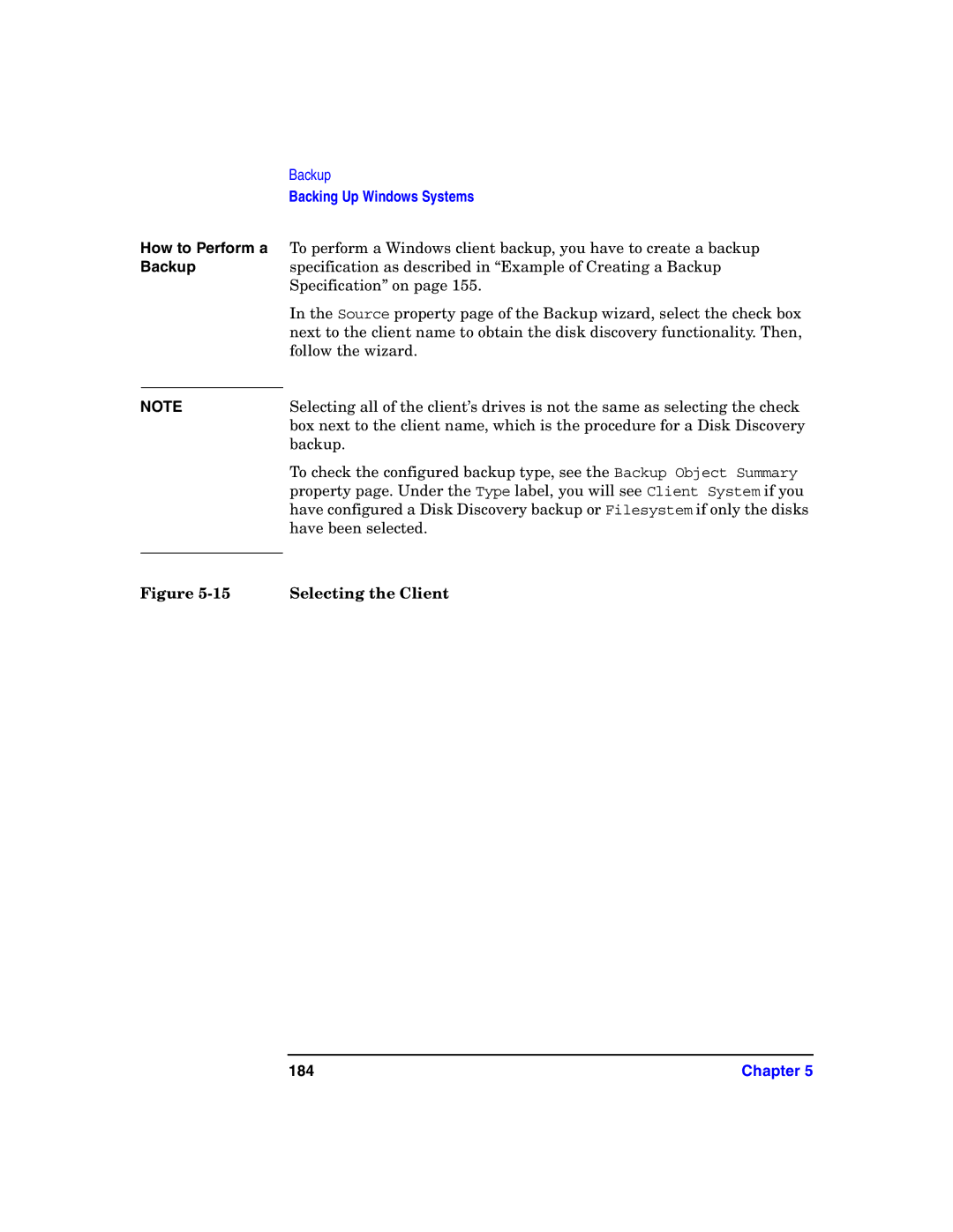 HP B6960-90078 manual Selecting the Client, 184 