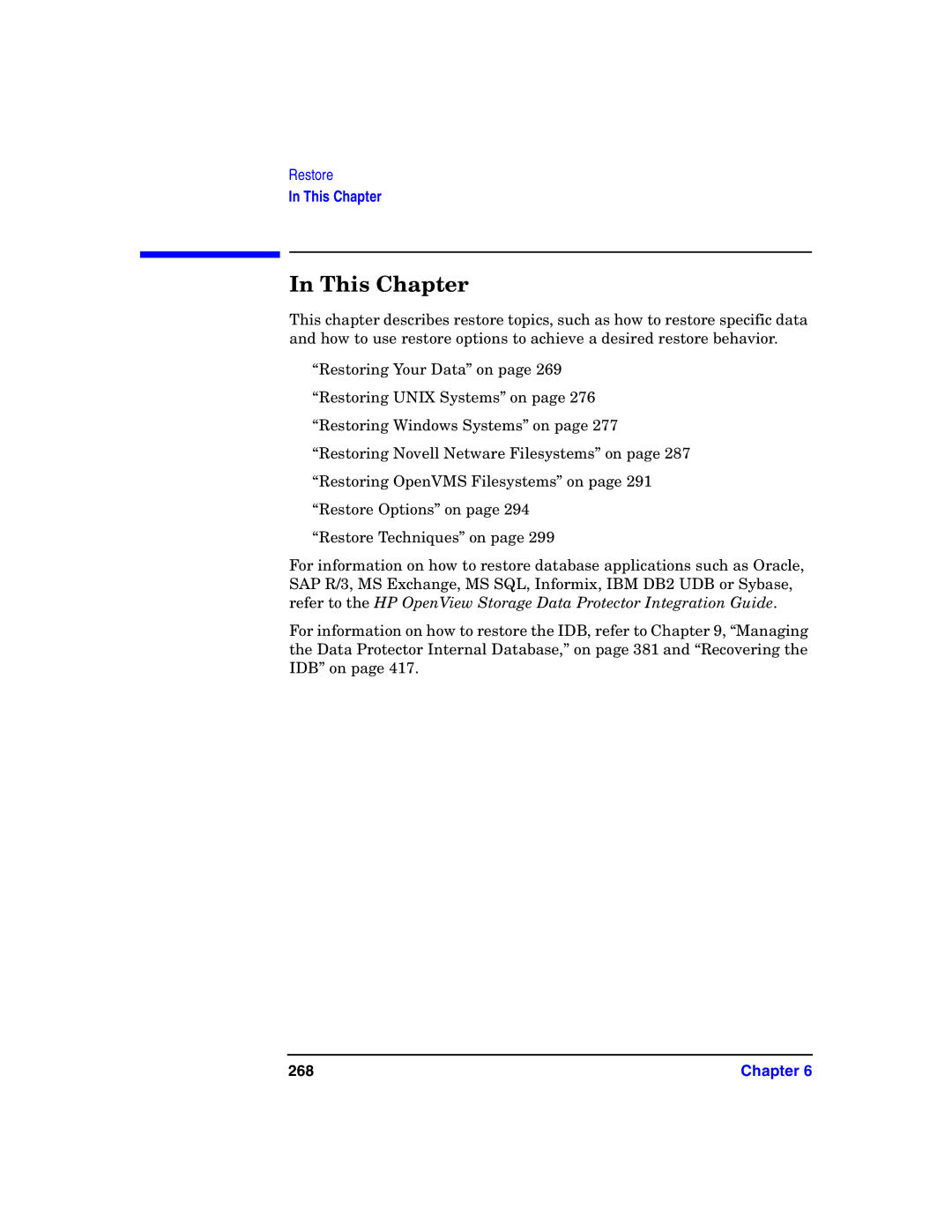 HP B6960-90078 manual This Chapter, 268 