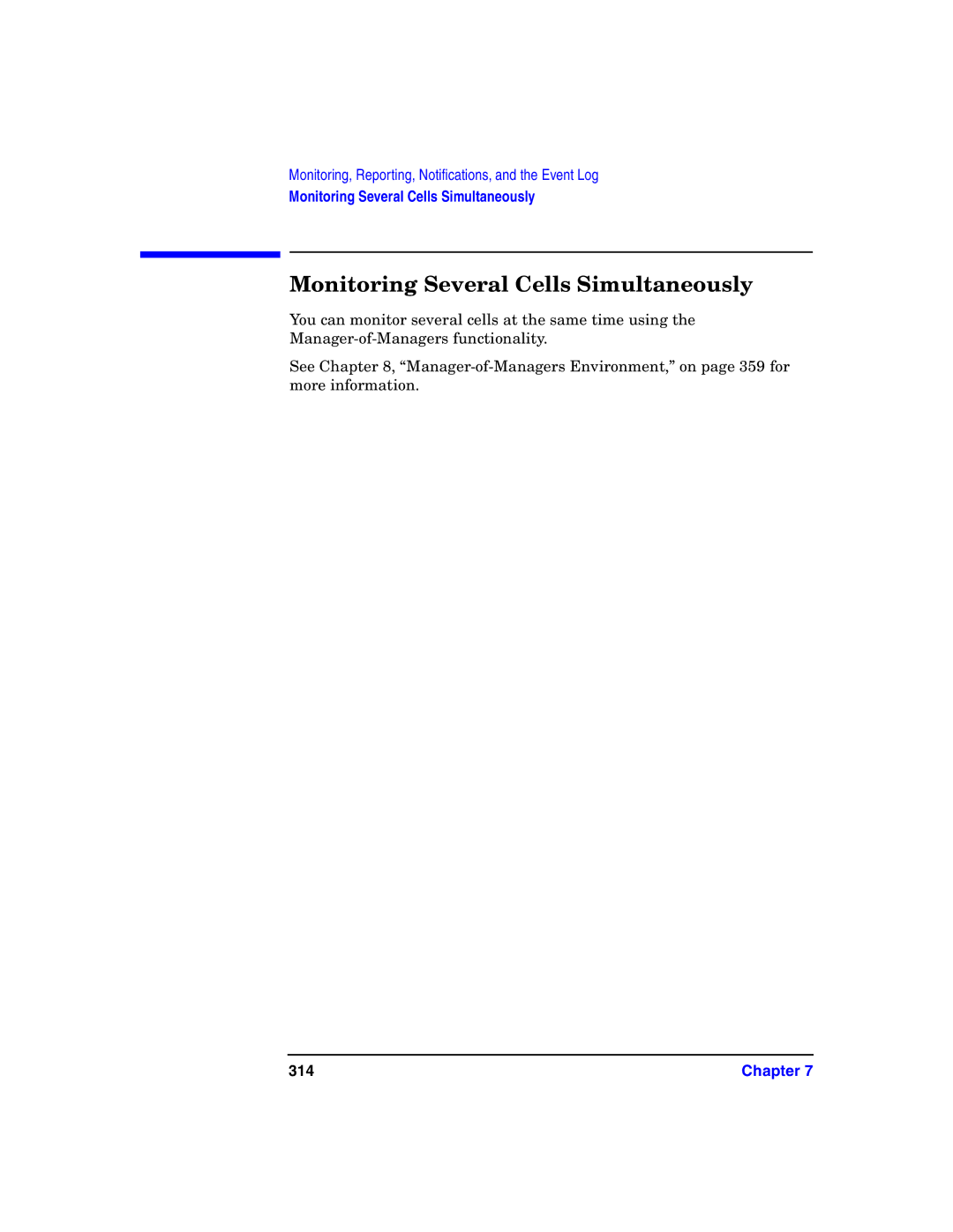 HP B6960-90078 manual Monitoring Several Cells Simultaneously, 314 