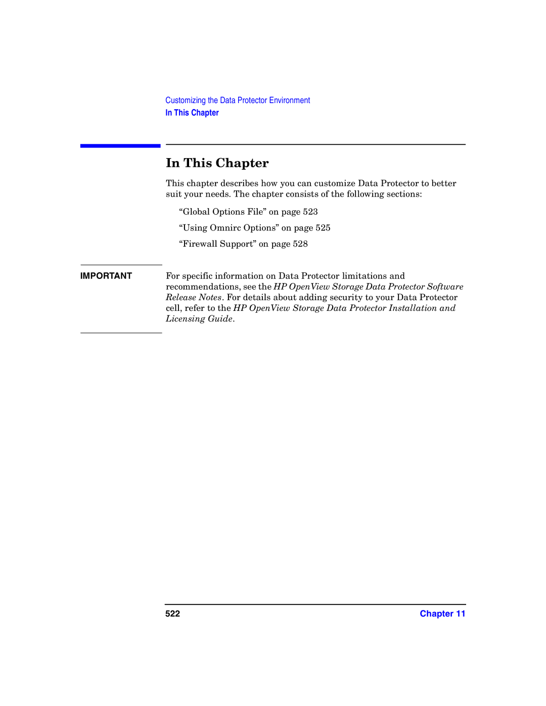 HP B6960-90078 manual This Chapter, 522 