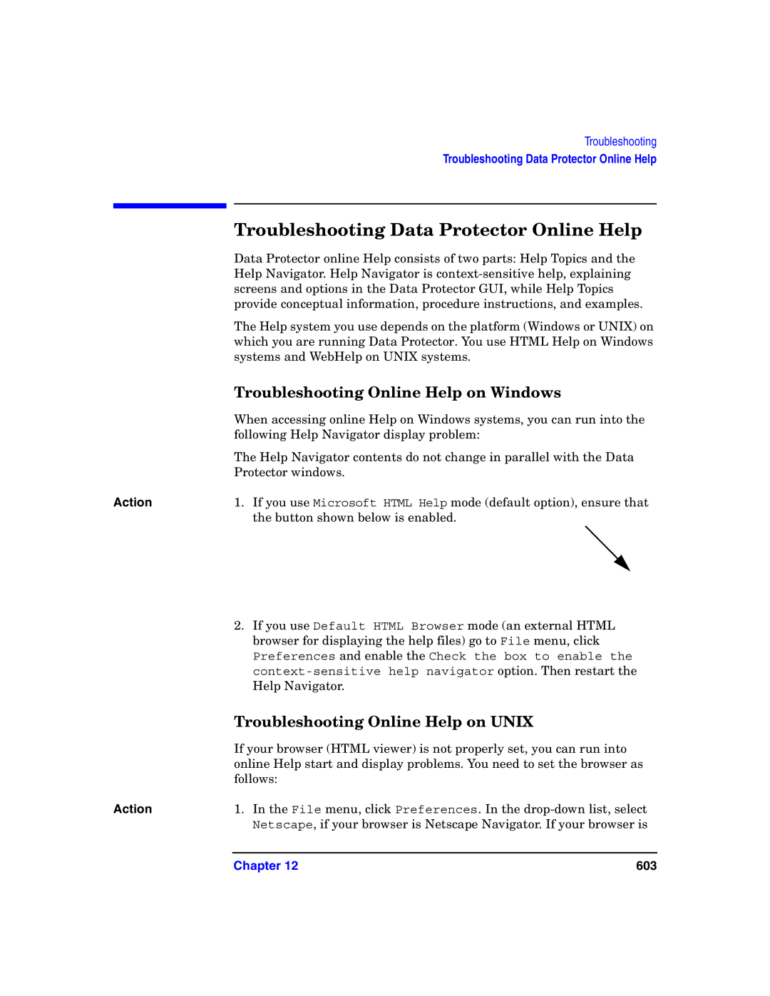 HP B6960-90078 manual Troubleshooting Data Protector Online Help, Troubleshooting Online Help on Windows 