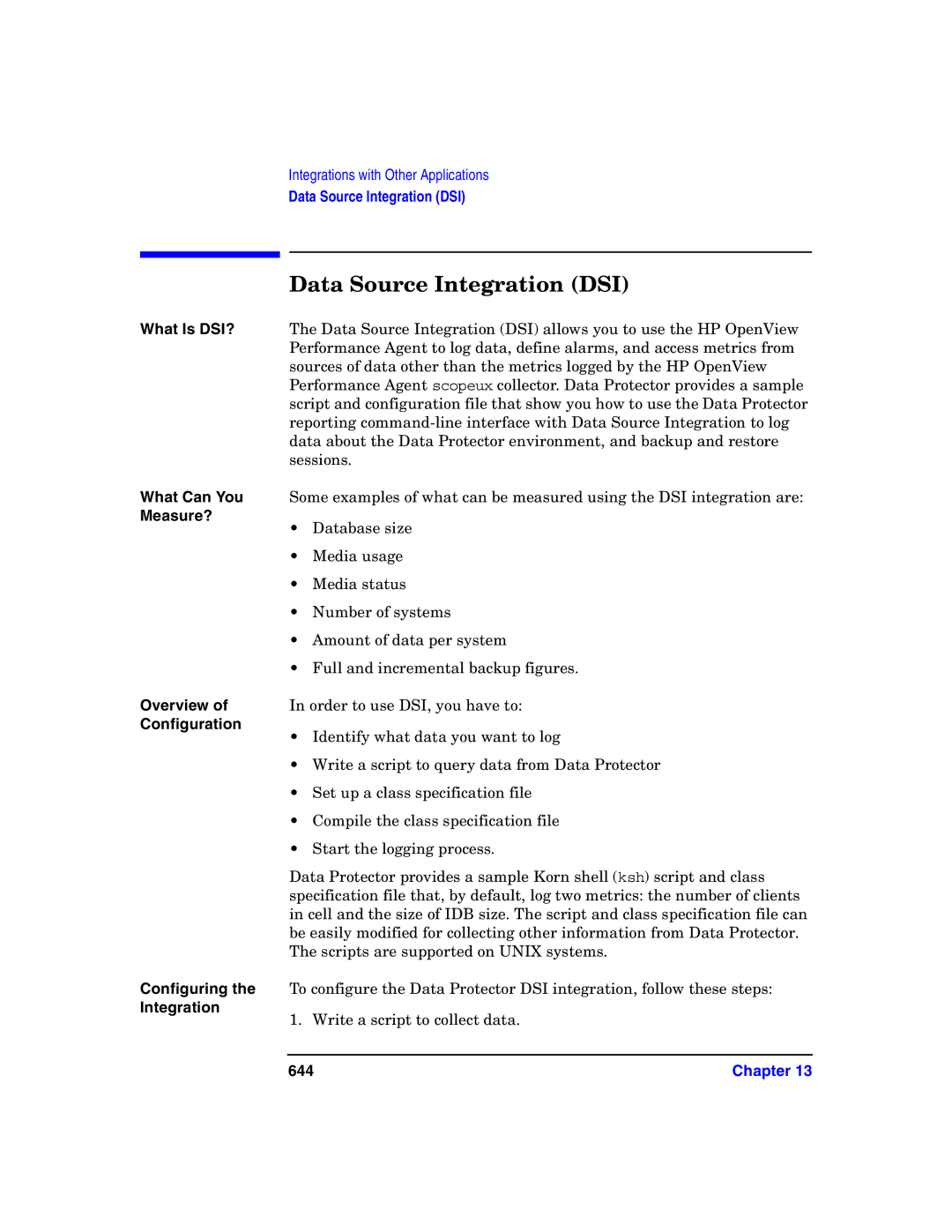 HP B6960-90078 manual Data Source Integration DSI, What Is DSI?, What Can You, Measure?, 644 