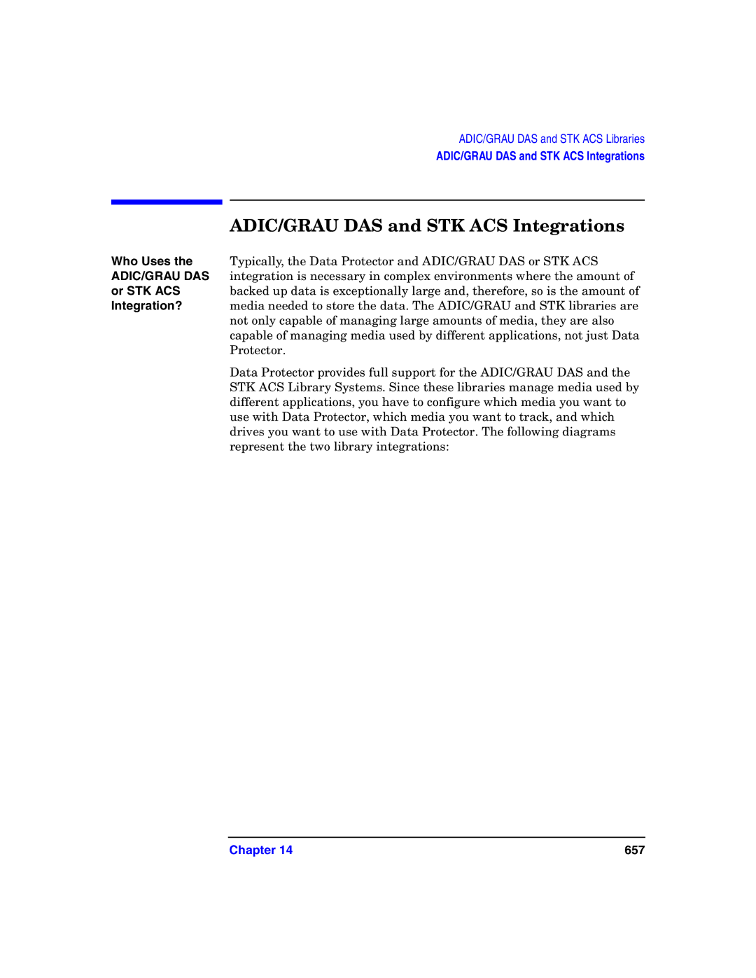 HP B6960-90078 manual ADIC/GRAU DAS and STK ACS Integrations 