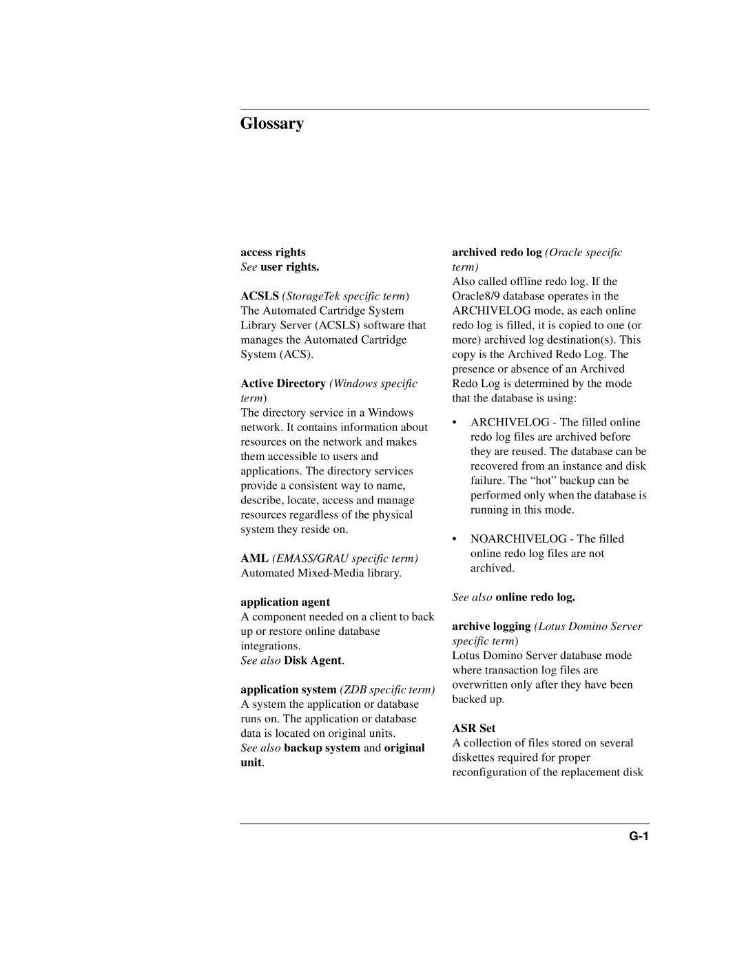 HP B6960-90078 manual Glossary 