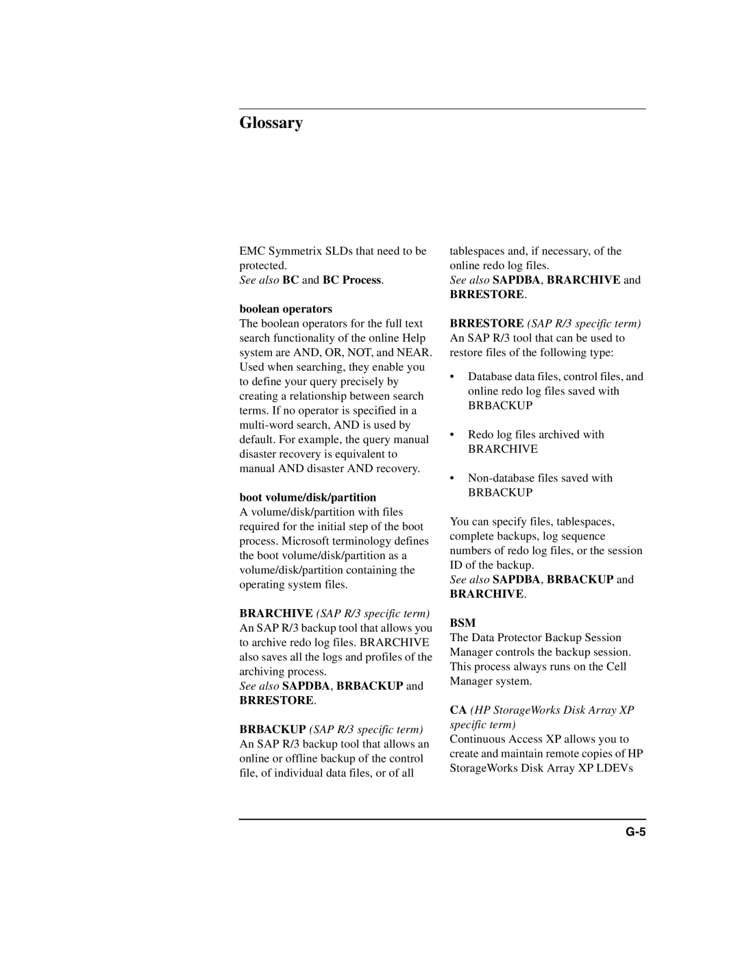 HP B6960-90078 manual See also BC and BC Process Boolean operators, Boot volume/disk/partition, See also SAPDBA, Brbackup 