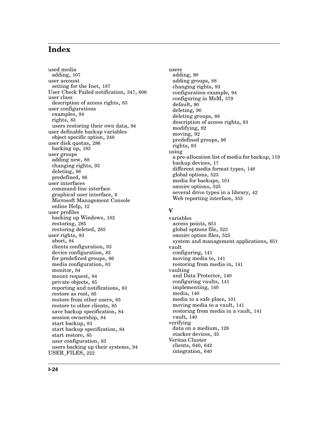 HP B6960-90078 manual Index 