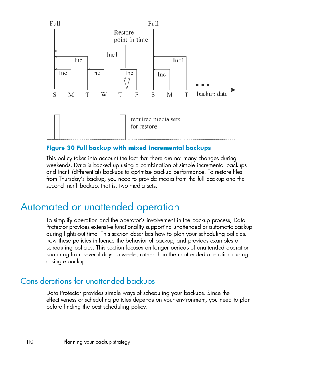 HP B6960-96035 manual Automated or unattended operation, Considerations for unattended backups 