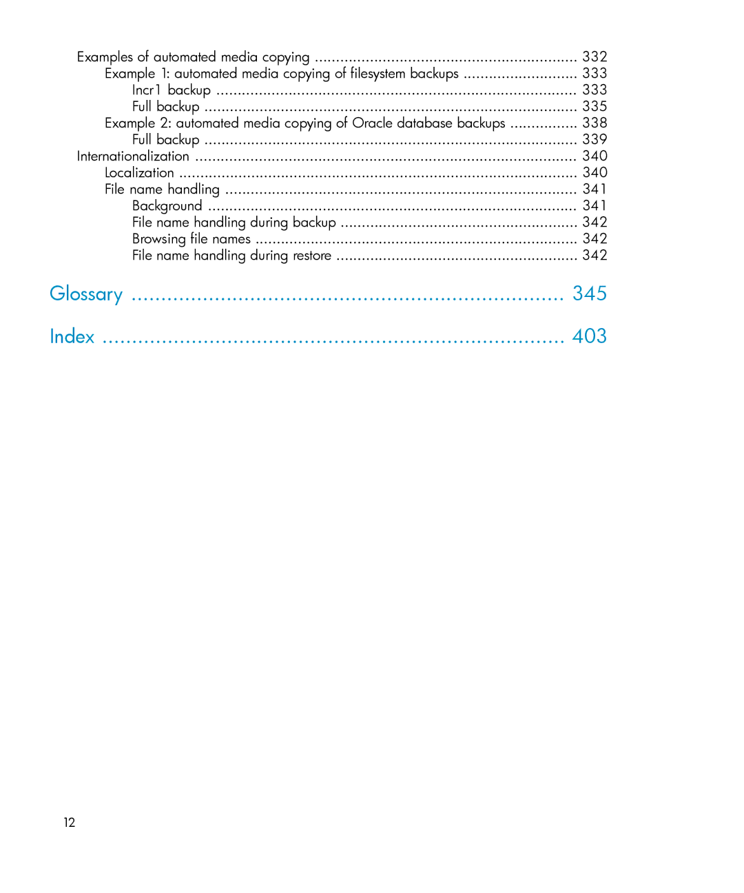 HP B6960-96035 manual Glossary 345 Index 403 