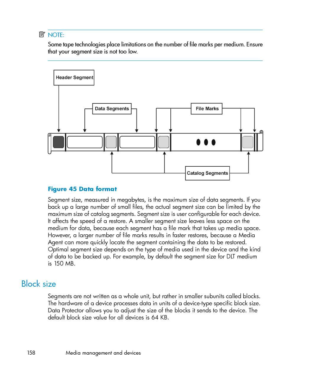 HP B6960-96035 manual Block size, Data format 