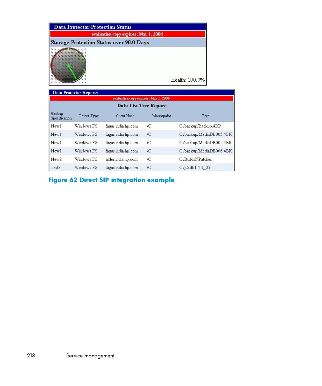 HP B6960-96035 manual Direct SIP integration example 