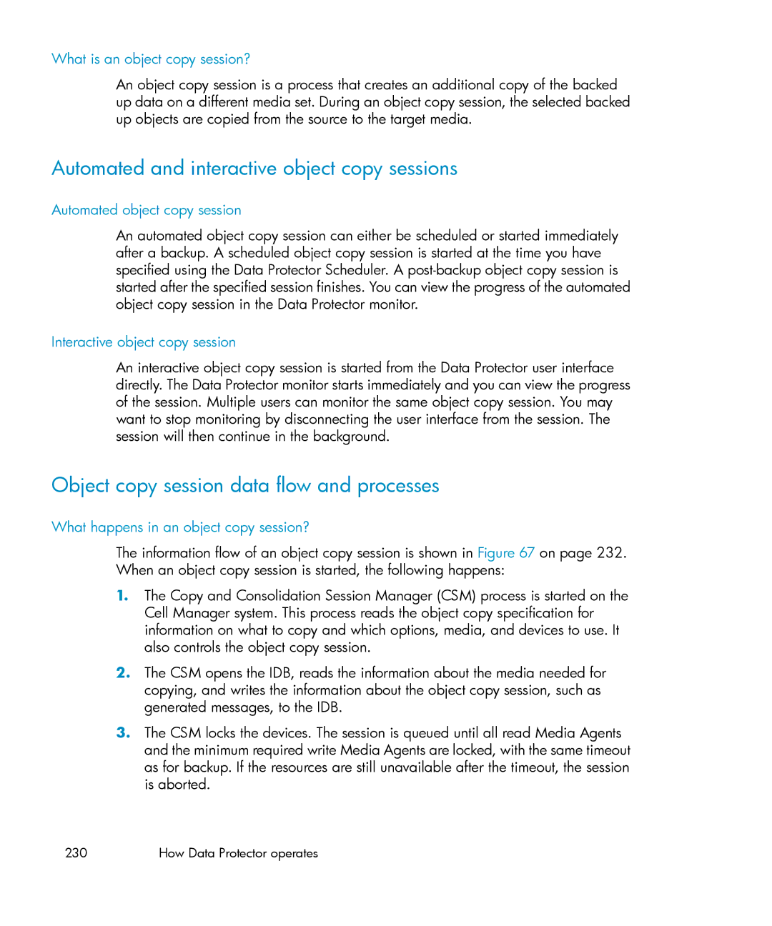 HP B6960-96035 manual Automated and interactive object copy sessions, Object copy session data flow and processes 