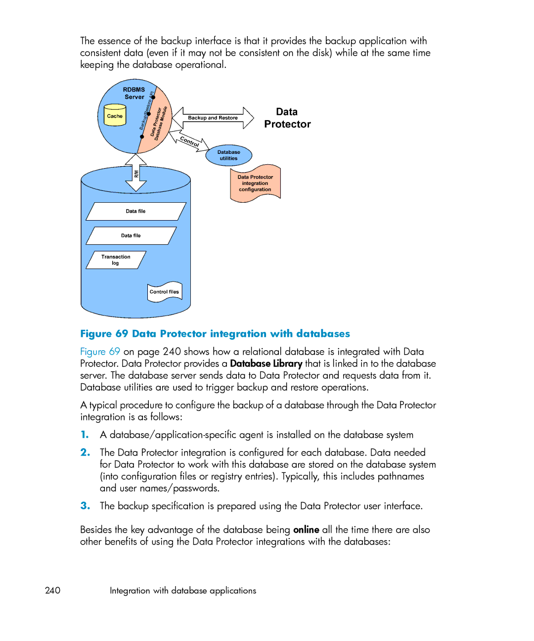 HP B6960-96035 manual Data Protector integration with databases 