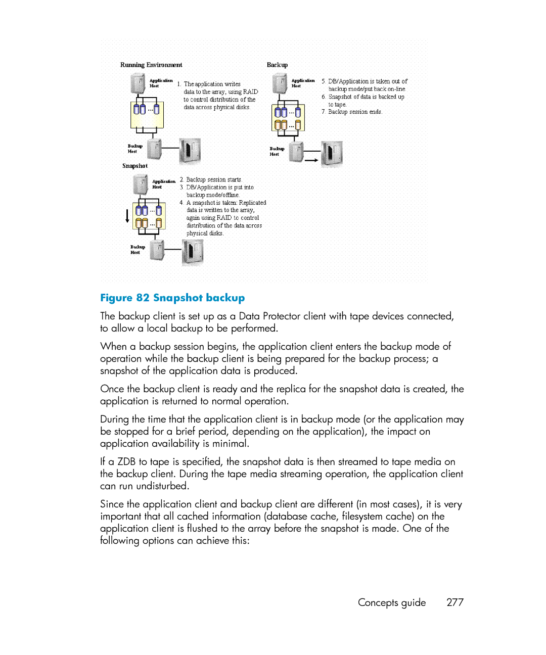 HP B6960-96035 manual Snapshot backup 