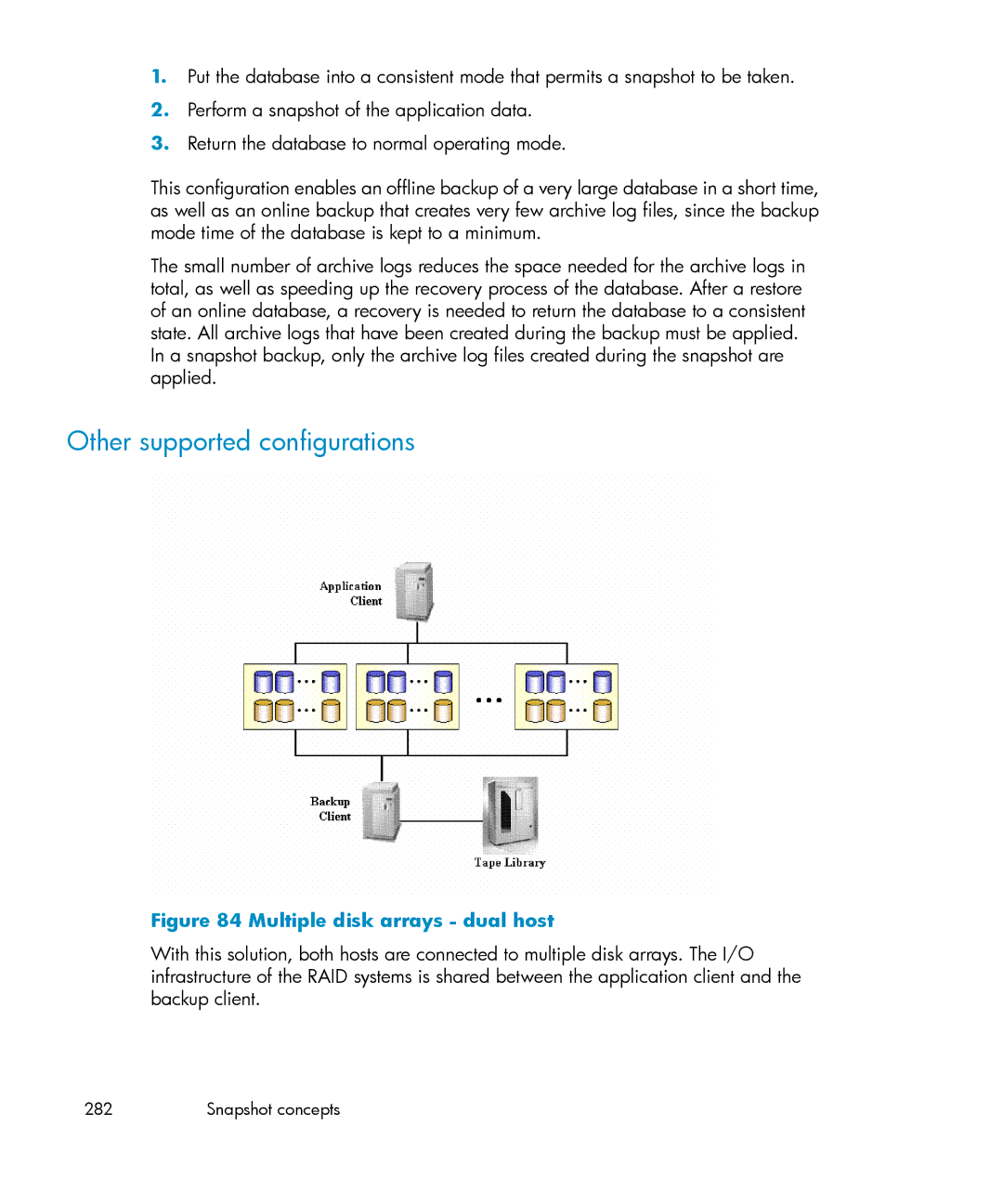 HP B6960-96035 manual Other supported configurations, Multiple disk arrays dual host 