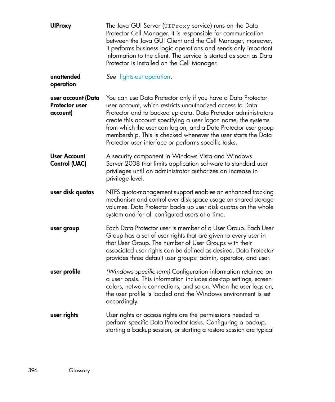 HP B6960-96035 manual See lights-out operation 