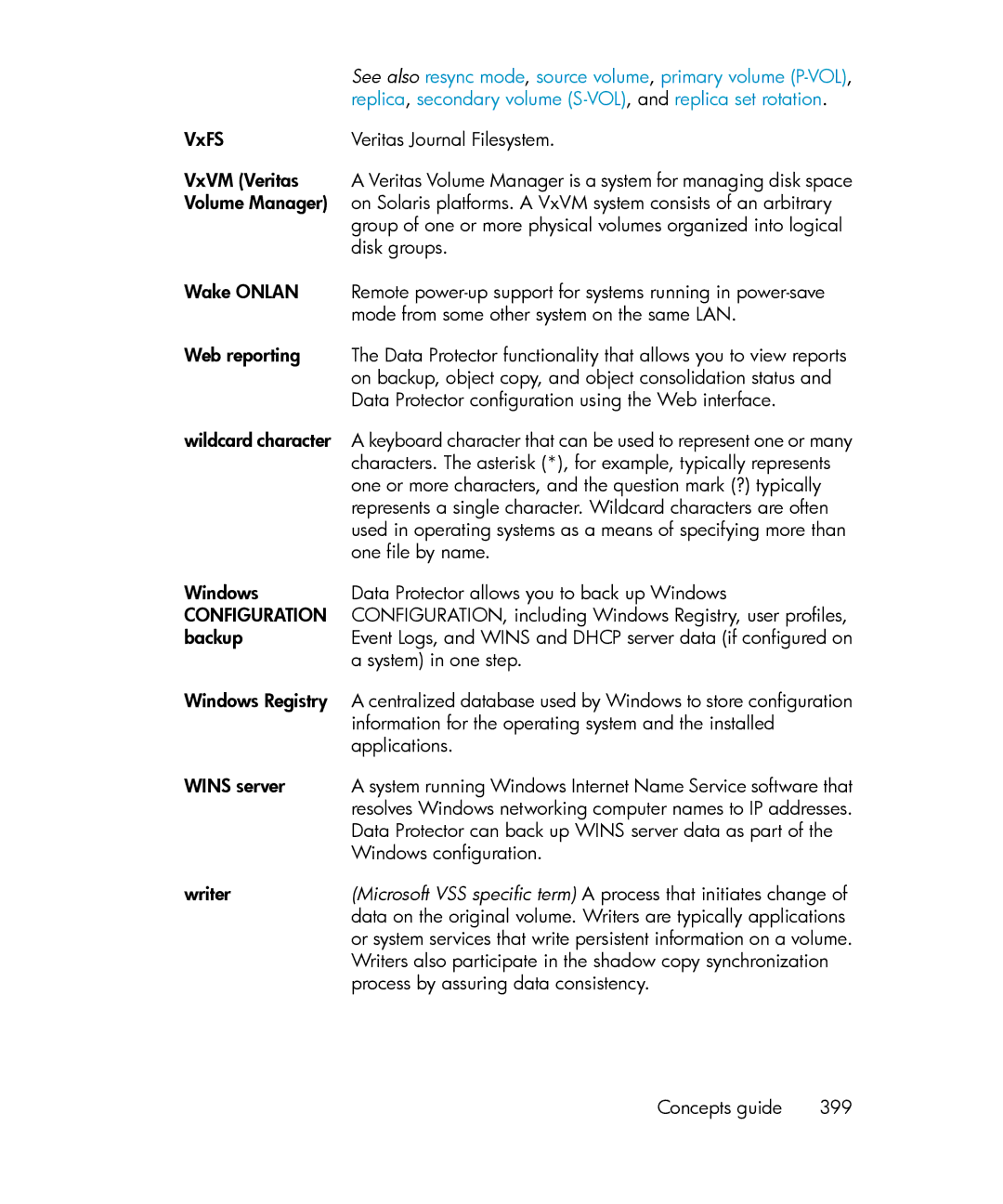 HP B6960-96035 manual Replica, secondary volume S-VOL, and replica set rotation, Configuration 