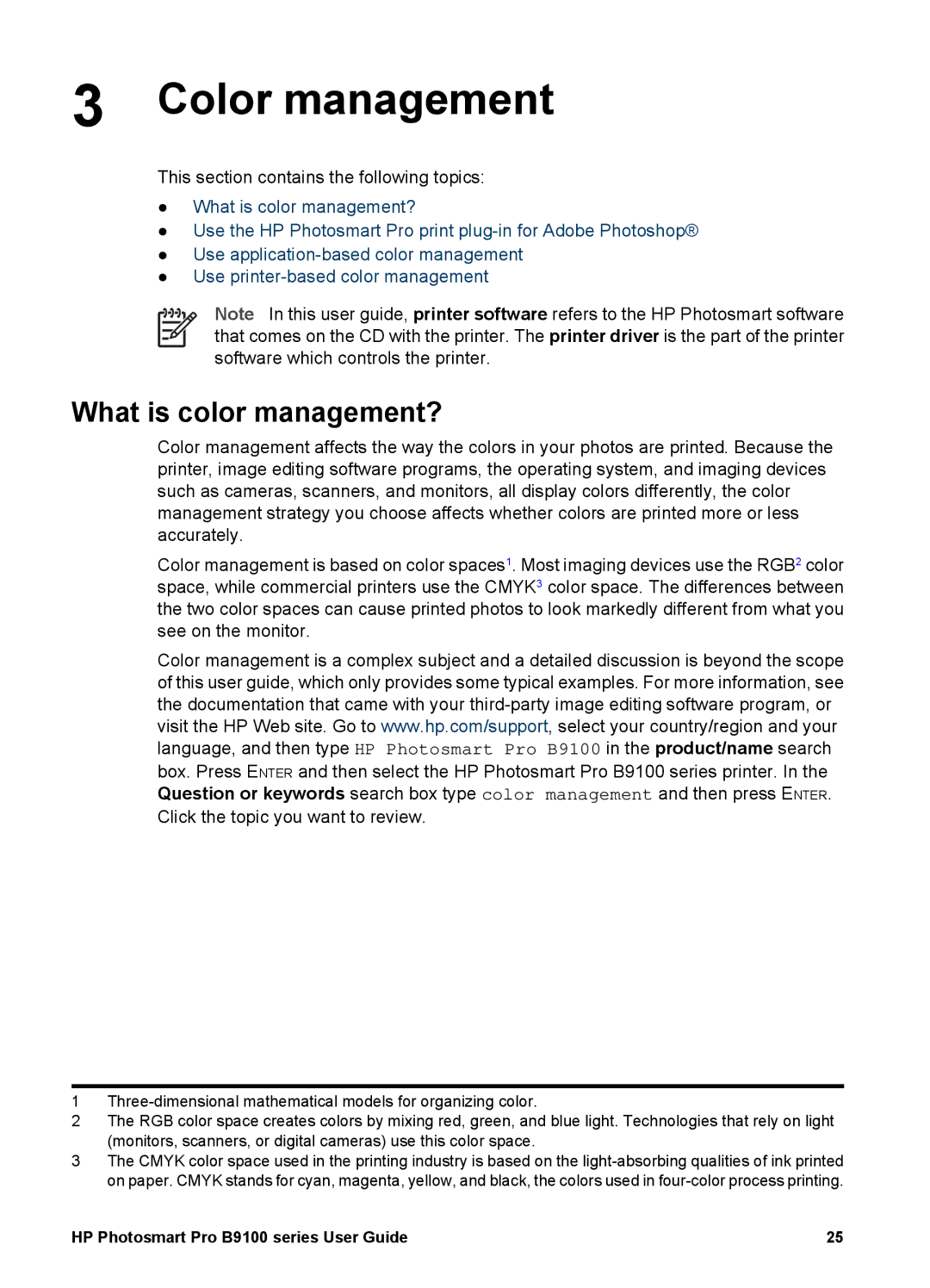 HP B9100 manual Color management, What is color management? 