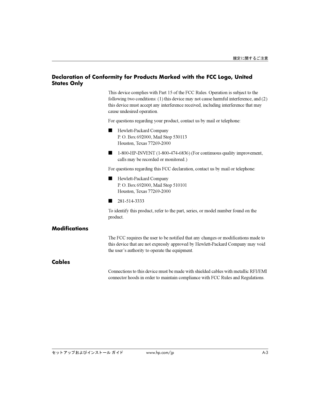 HP BC1500 manual Modifications 