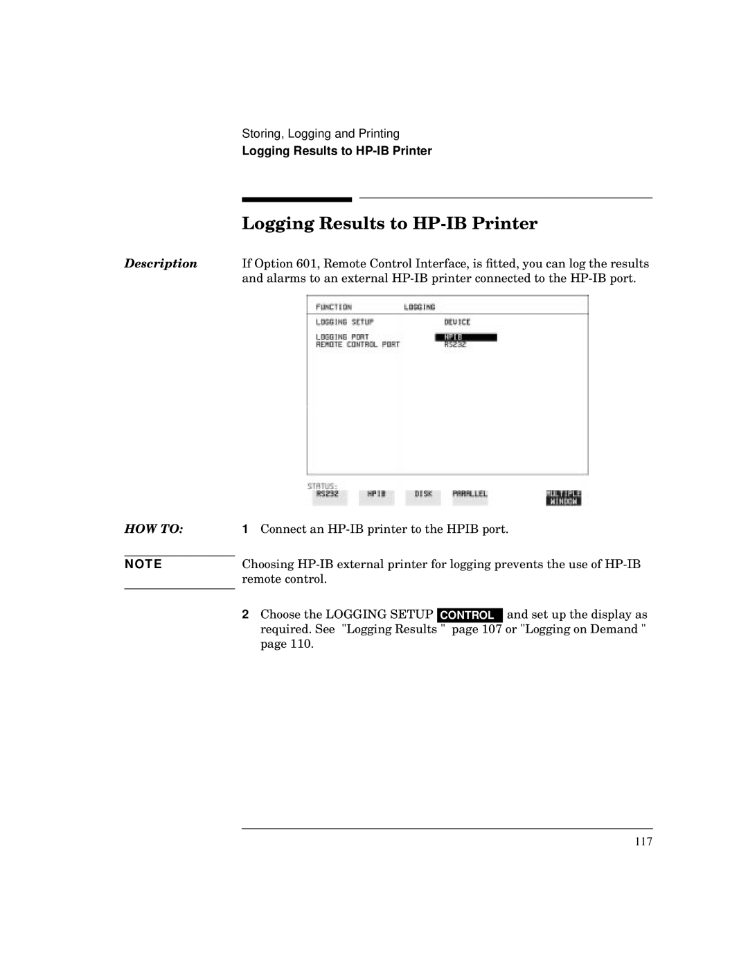 HP BER 718 37718A manual Logging Results to HP-IB Printer 