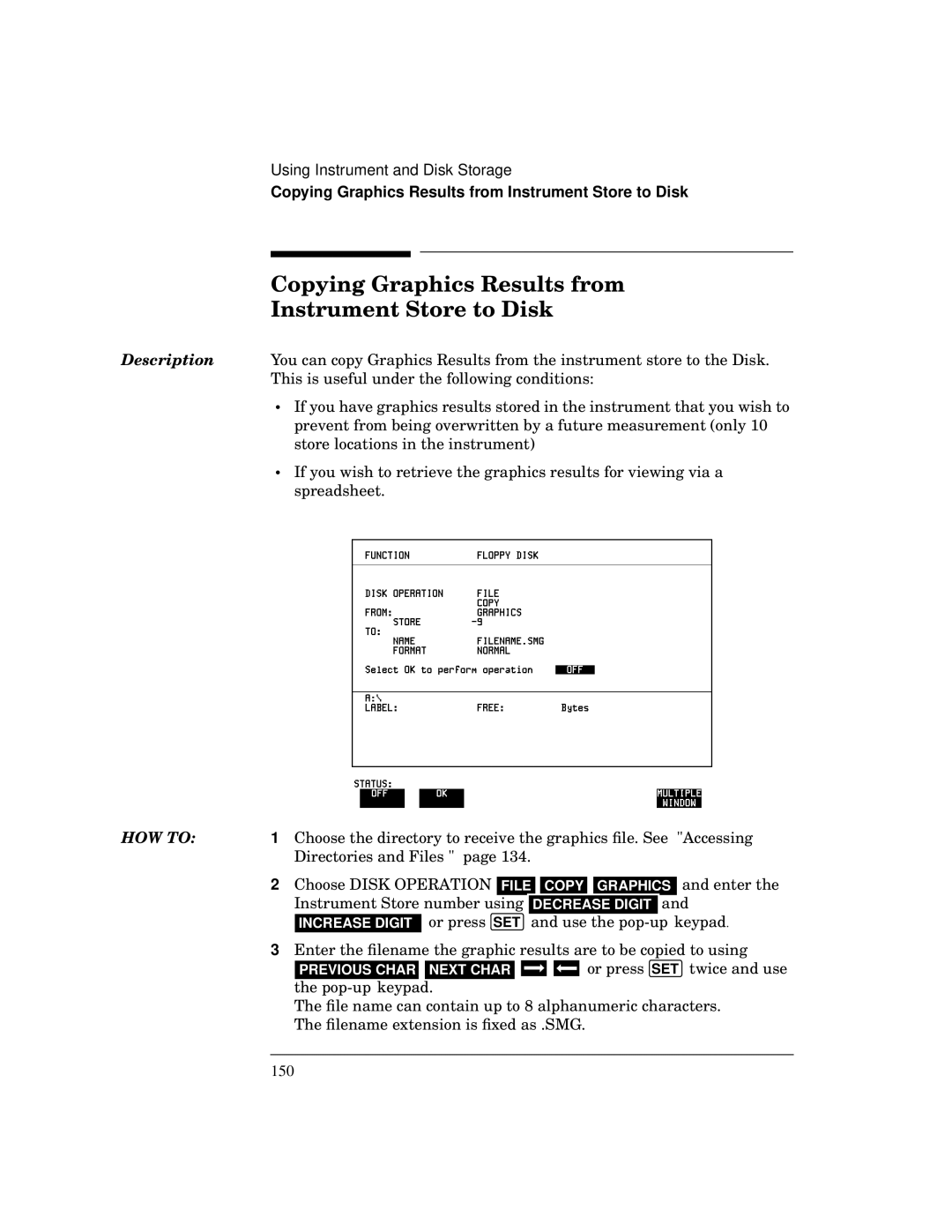 HP BER 718 37718A manual Copying Graphics Results from Instrument Store to Disk 