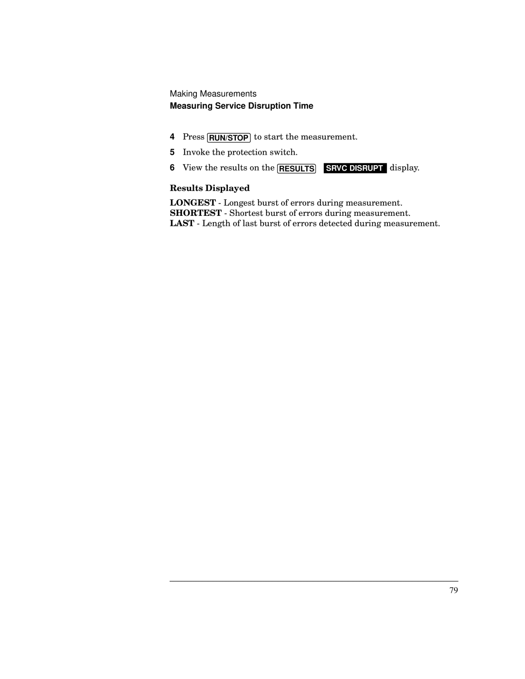 HP BER 718 37718A manual Results Displayed 