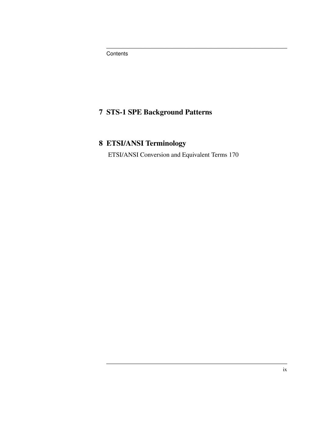 HP BER 718 37718A manual STS-1 SPE Background Patterns ETSI/ANSI Terminology 