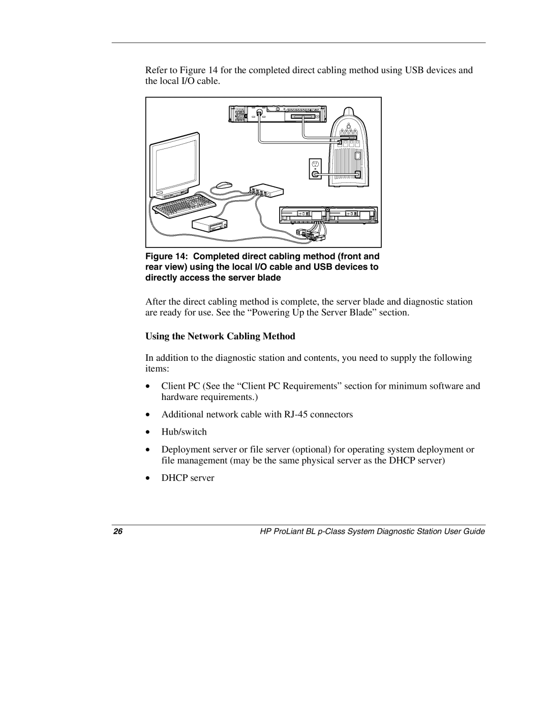 HP BL p-Class System 230859-004 manual Using the Network Cabling Method 