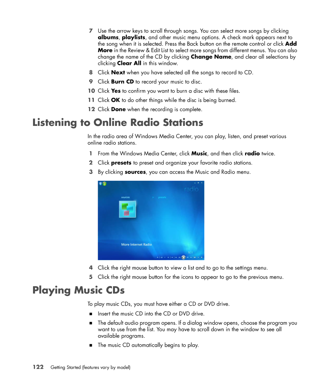 HP Blackbird 002-21A Gaming System, Blackbird 002-01A Gaming System Listening to Online Radio Stations, Playing Music CDs 