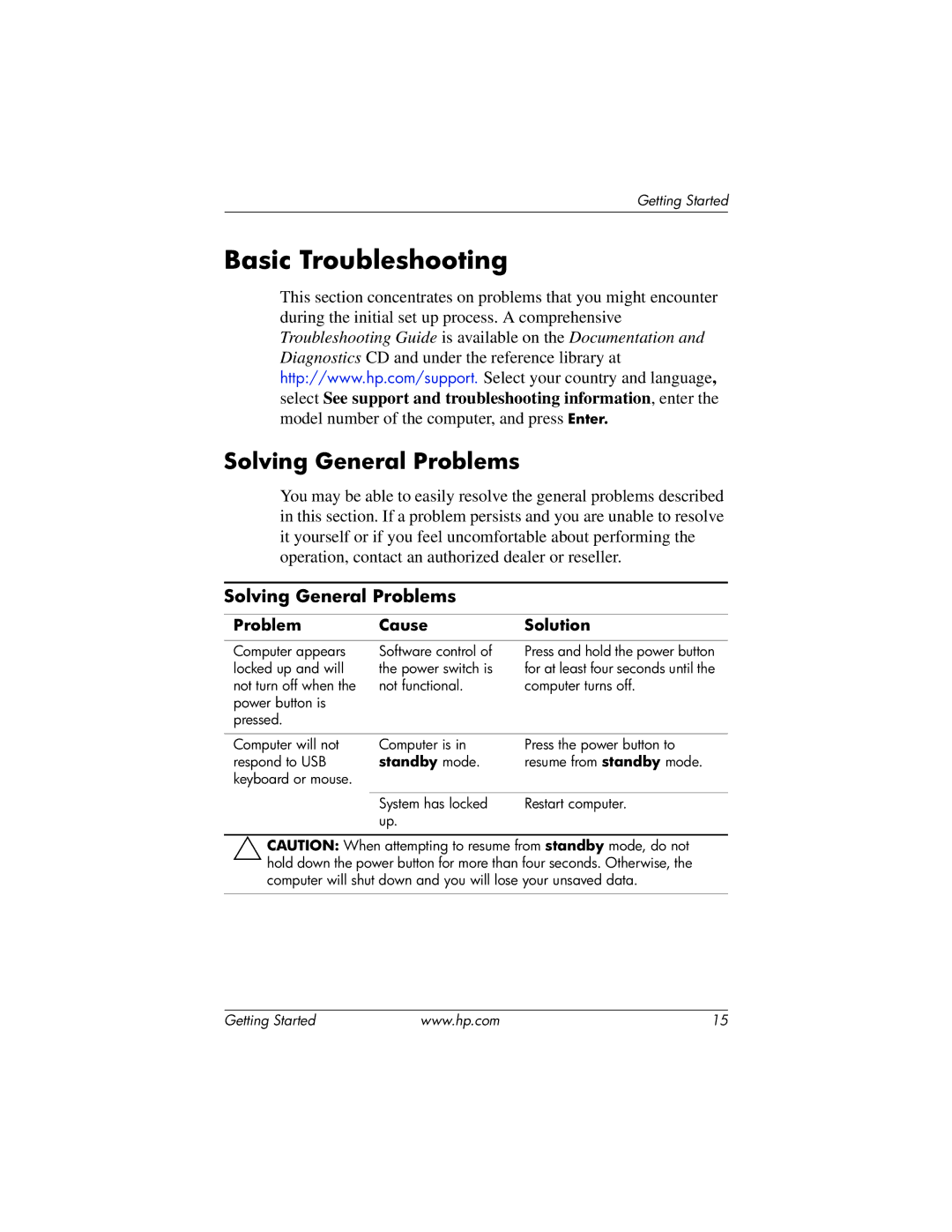 HP Blade Client manual Basic Troubleshooting, Solving General Problems 