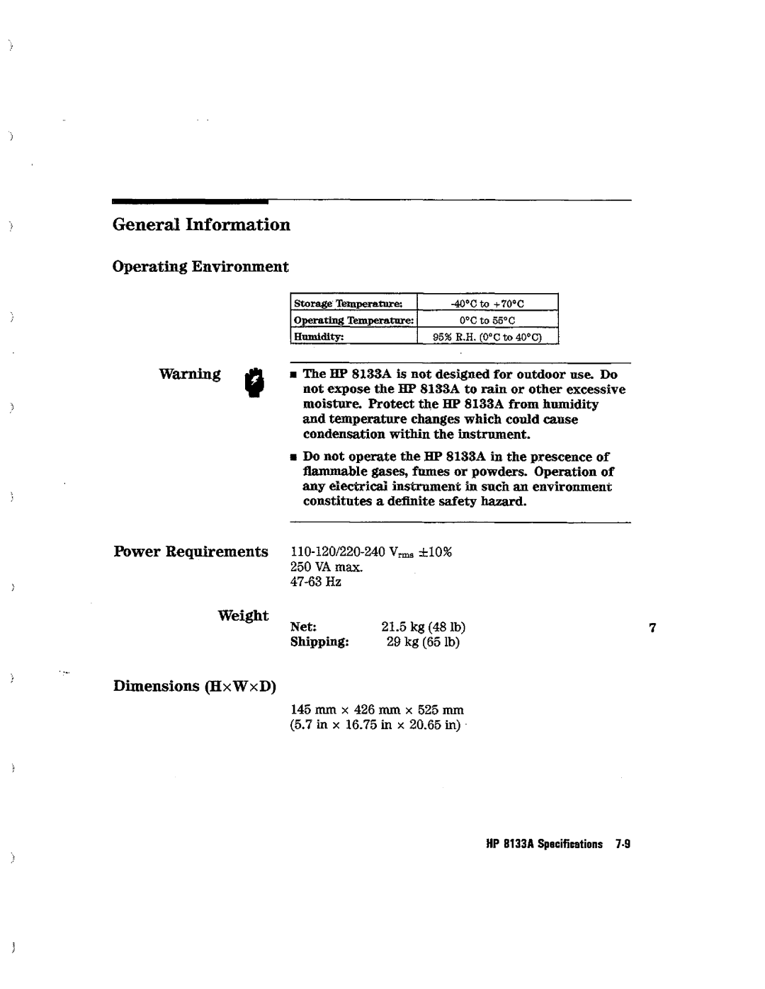 HP Blood Pressure s133a manual 