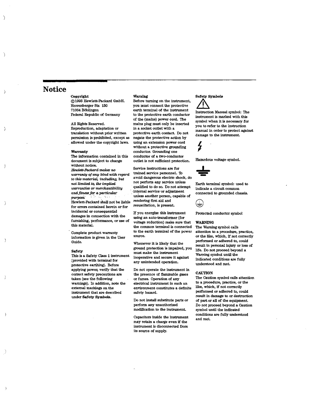 HP Blood Pressure s133a manual 