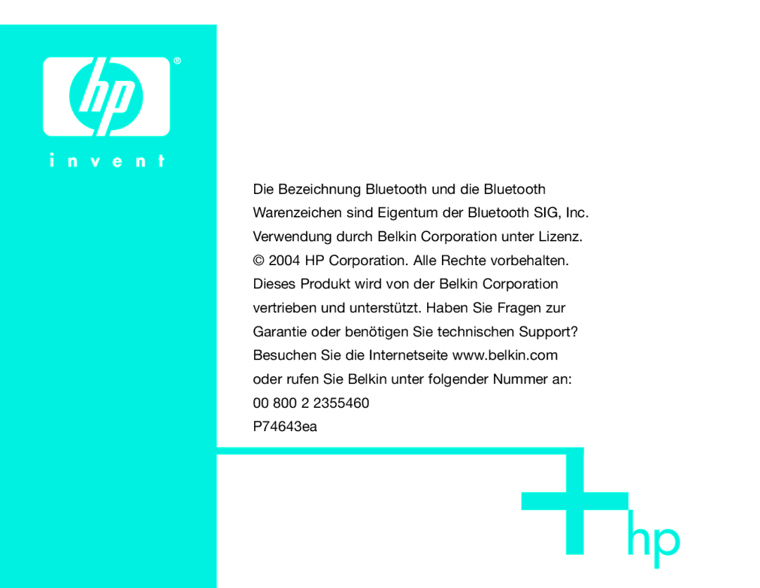 HP Bluetooth Hands-Free Headset F8T061ea manual 