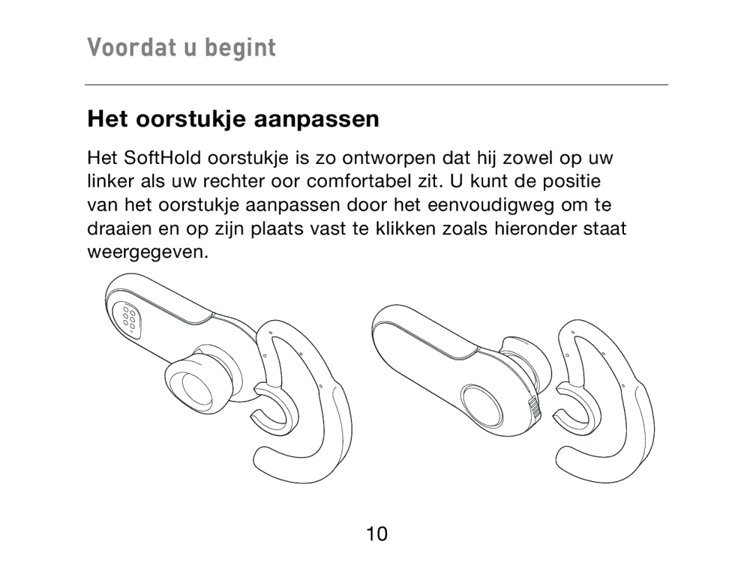 HP Bluetooth Hands-Free Headset F8T061ea manual Het oorstukje aanpassen 