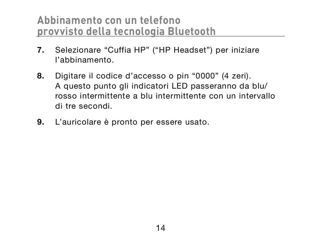 HP Bluetooth Hands-Free Headset F8T061ea manual 