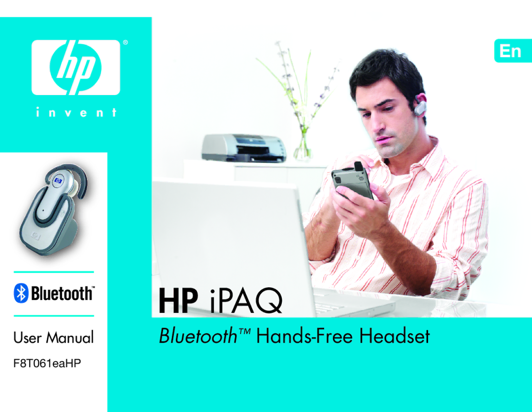 HP Bluetooth Hands-Free Headset F8T061ea manual HP iPAQ 