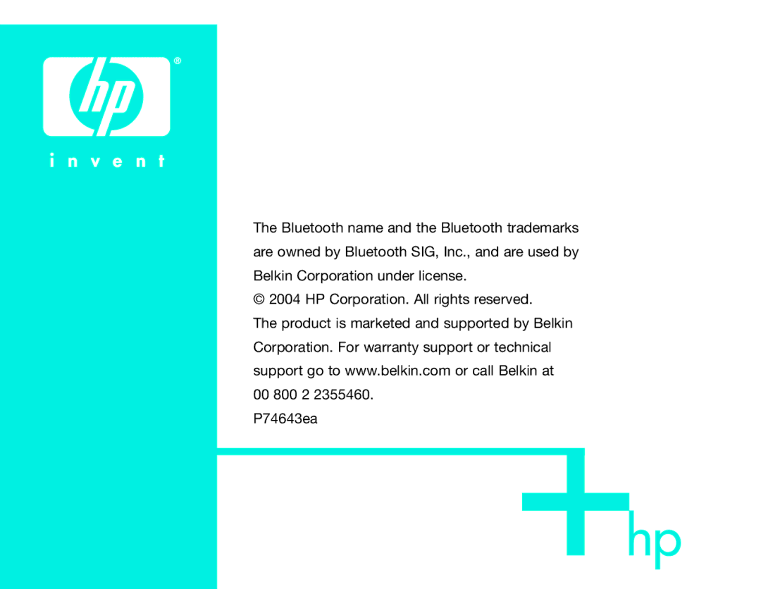 HP Bluetooth Hands-Free Headset F8T061ea manual 