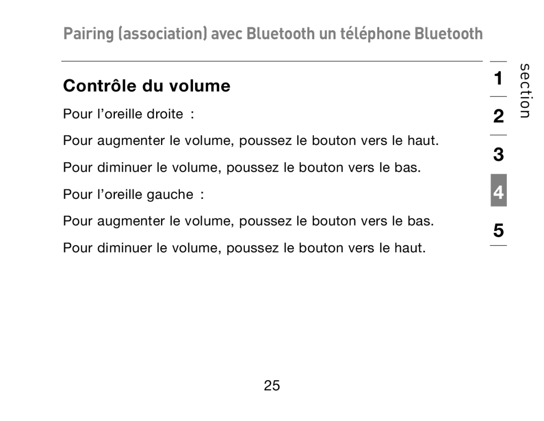 HP Bluetooth Hands-Free Headset F8T061ea manual Contrôle du volume 