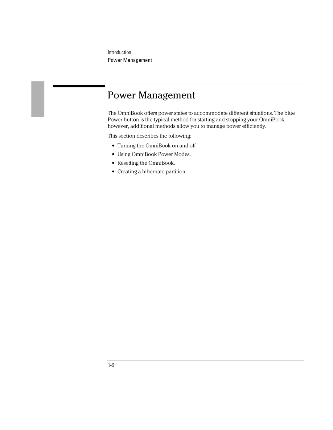 HP BOOK 3000 manual Power Management 