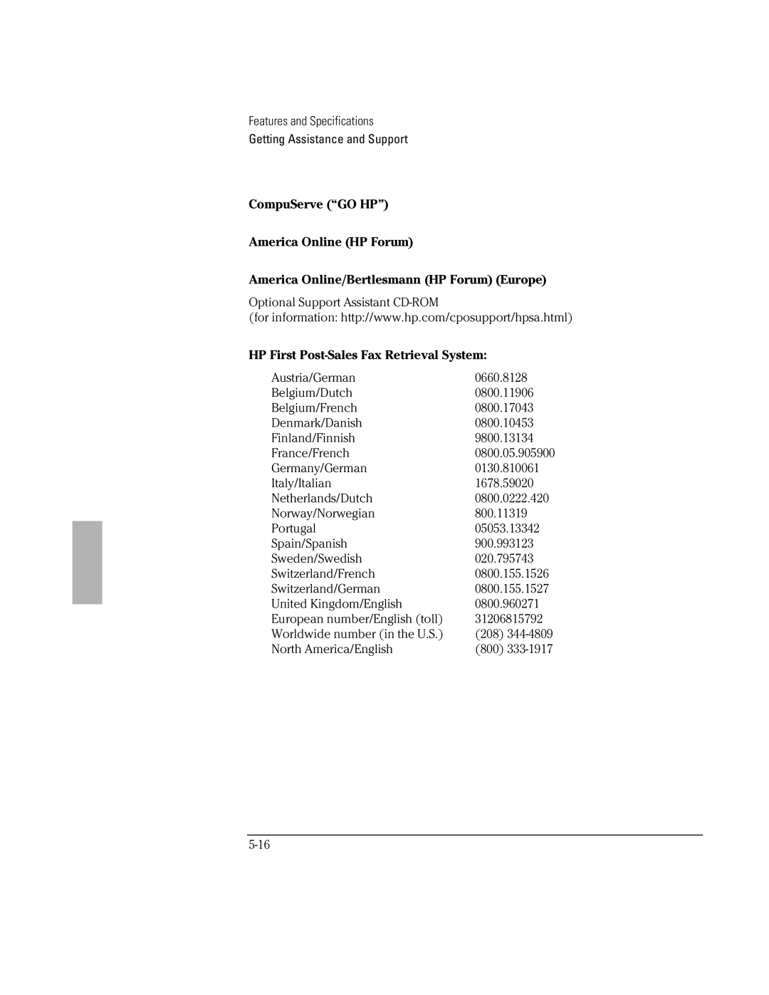 HP BOOK 3000 manual HP First Post-Sales Fax Retrieval System 