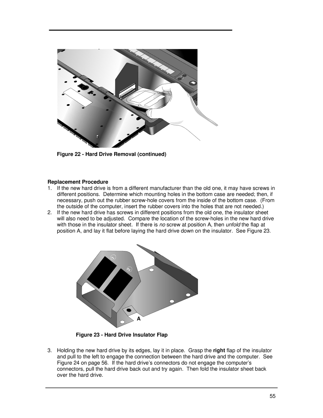 HP Book 800CT manual Hard Drive Removal Replacement Procedure 