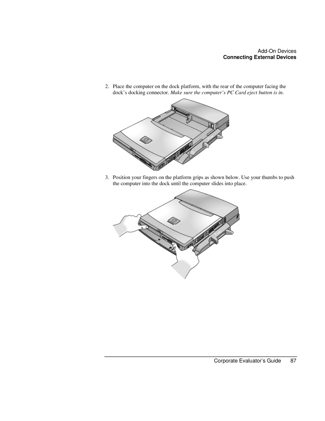 HP Book vt6200 manual Connecting External Devices 