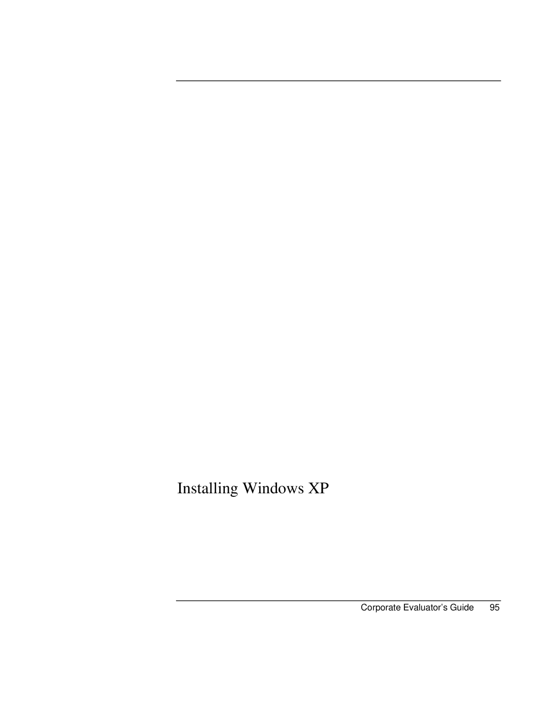 HP Book vt6200 manual Installing Windows XP 