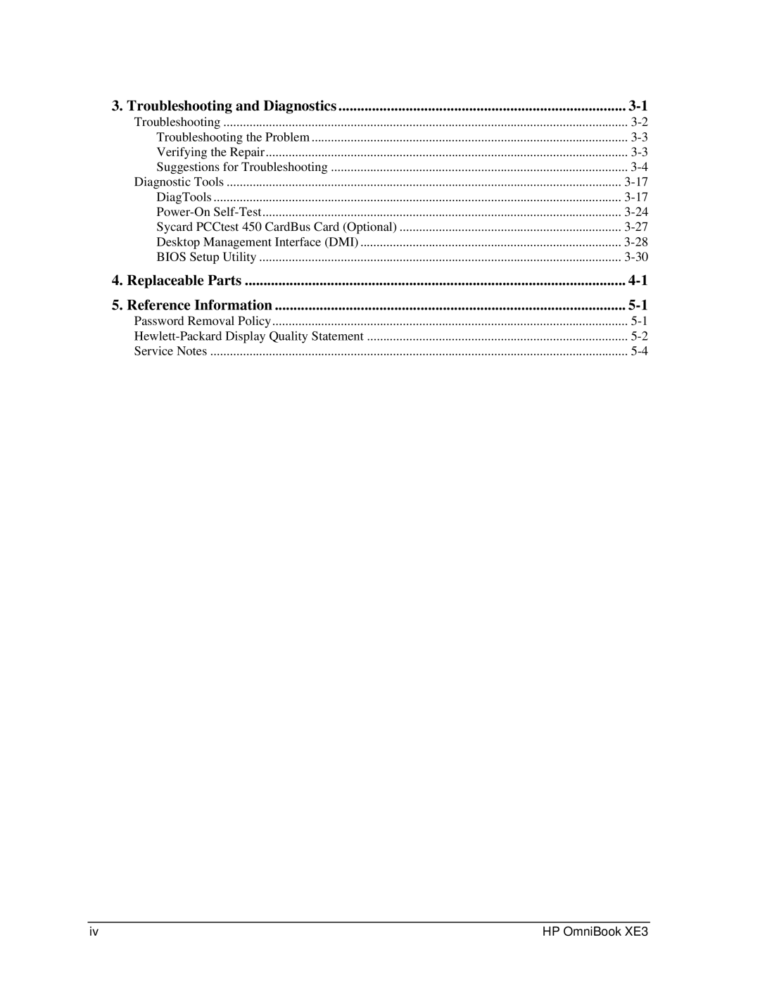 HP BOOK XE3 manual Troubleshooting and Diagnostics 